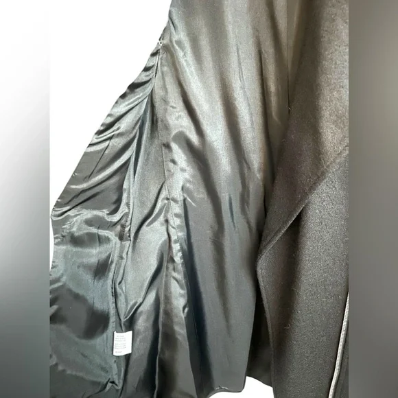 NORDSTROM INSIGHT NEW YORK Moto Asymmetrical Zipper Wool Tunic Vest Blk 10✨NWT✨ - Picture 7 of 9